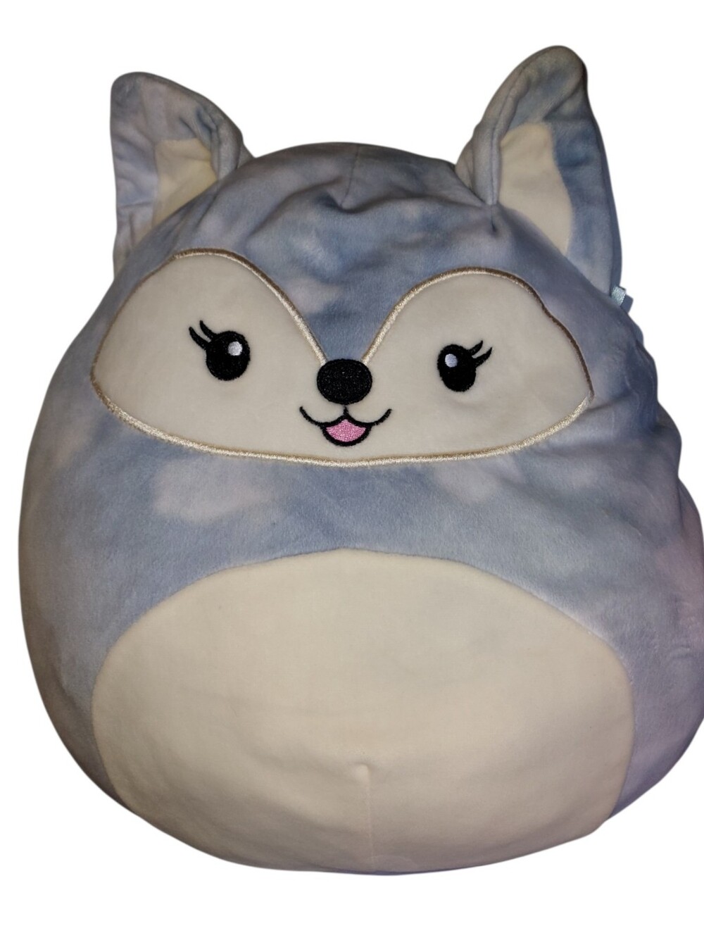 Squishmallows 12” Faldette The White Blue Tie Dye Fox Soft Plush EUC